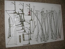 K23 Märklin  Konvolut Oberleitung Fahrdrähte Mast Turmmast ca 50 Teile