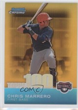 2010 Bowman Chrome Topps 100 Prospects Gold Refractor 3/50 Chris Marrero h3a