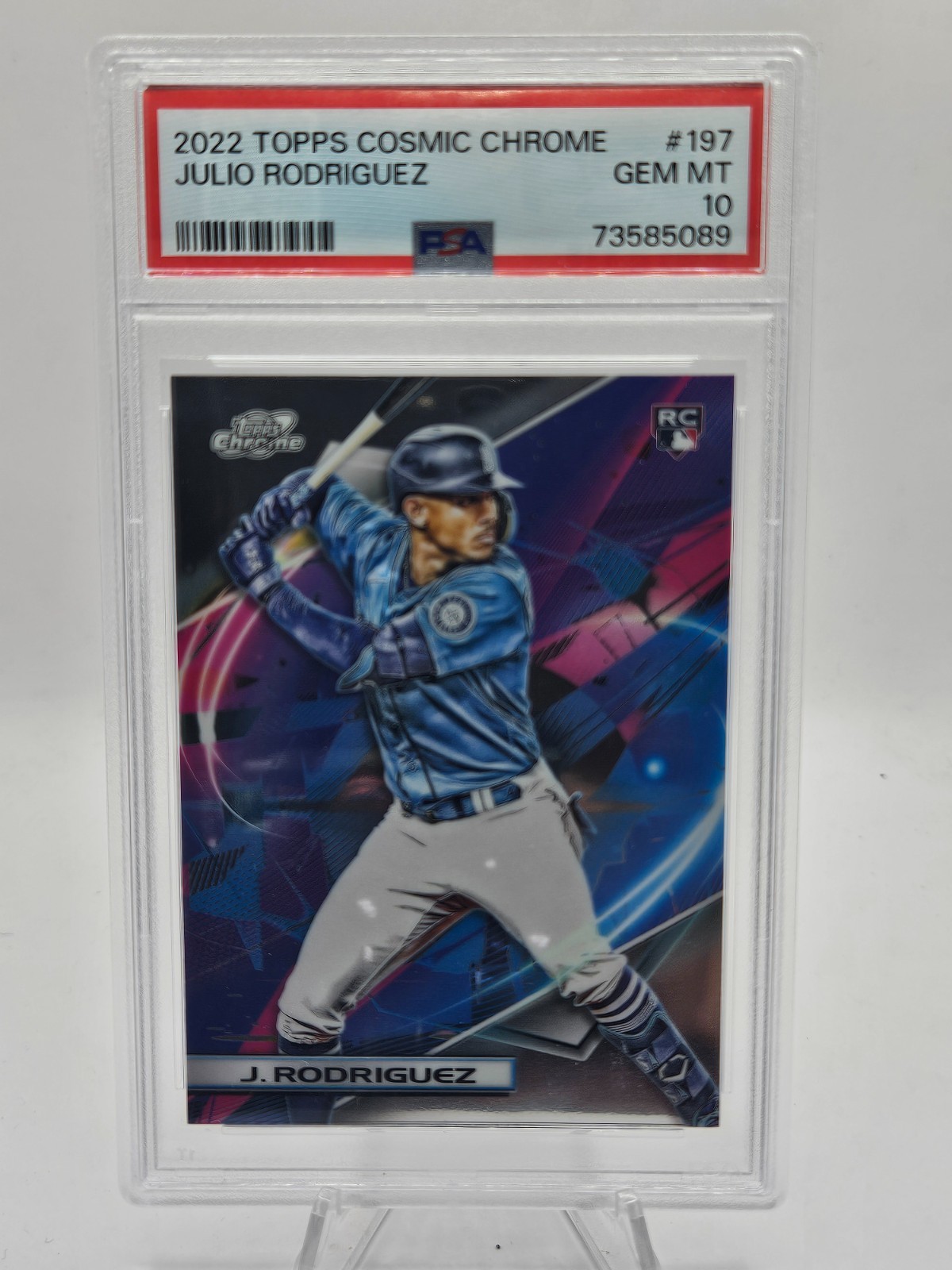 2022 Topps Cosmic Chrome - Julio Rodriguez #197 (RC) PSA 10 view 1