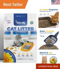 Eco-Friendly Natural Cat Litter - 100 Sunflower Hulls, 11 lb, USA Made