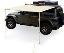 Vehicle Awning, 4.6Ft X 8.2Ft, Rooftop Pullout Ripstop UPF50+ Side Awning, Reinf