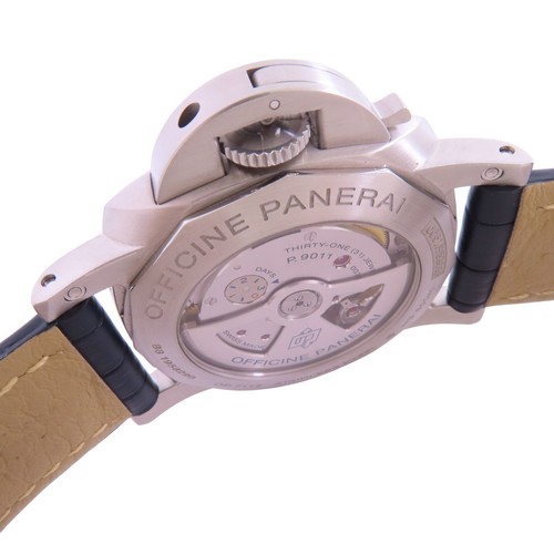 PANERAI Luminor GMT PAM01033 Quartz Watch Stainless Steel Leather Belt - Picture 6 of 14
