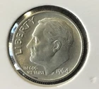 5 Roosevelt Dimes (‘64D,’64,’63D,62D,60D), 90% Silver, Free Shipping.