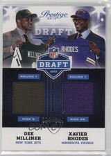 2013 Prestige NFL Draft Materials Combo /299 Xavier Rhodes Dee Milliner #7 j4h