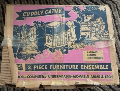 Vintage Cuddly Cathy Furniture by Deluxe Reading Corp. with box SET