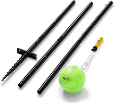 Portable Tetherball Set for Backyard, 10.5ft Adjustable Steel Pole with