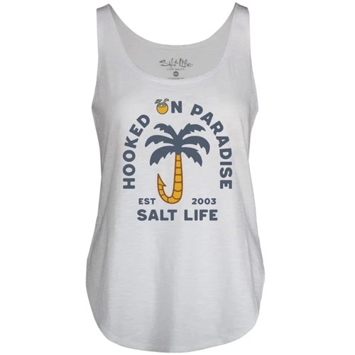 Hooked on Paradise Men's Tank Top White - Size Small - 第 1/4 張圖片