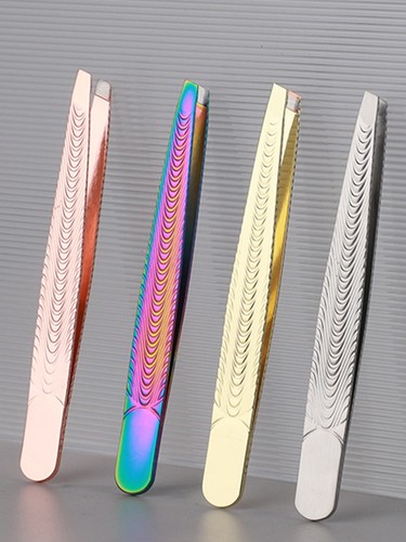 Slanted Flat Tip Eyelash Clip Eyebrow Tweezer Beard Hair Remove Lash Applicator☋ - Picture 18 of 29