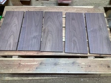 5 pc 3/4" x 6 1/4"  x 14 1/2" Black WALNUT *INDIANA* *FREE SHIPPING*