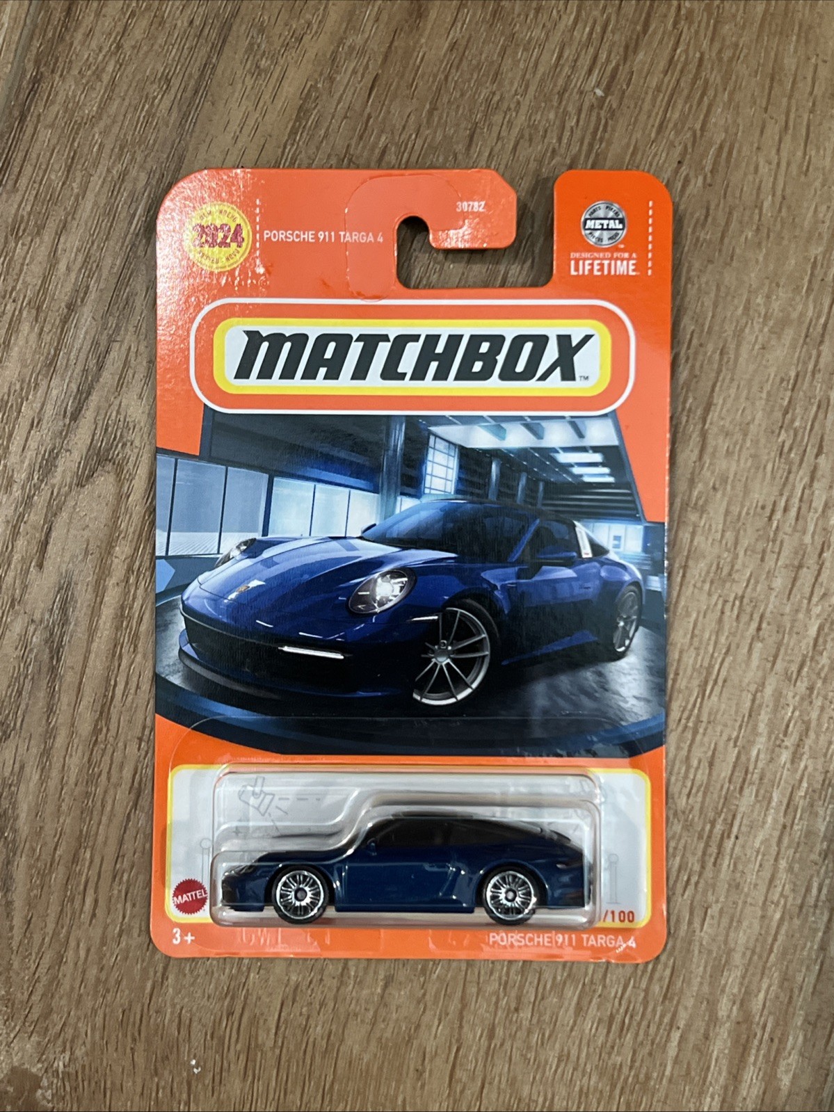 Matchbox 2024 Porsche 911 Targa 4 Blue 1:100 Scale Diecast Toy Car