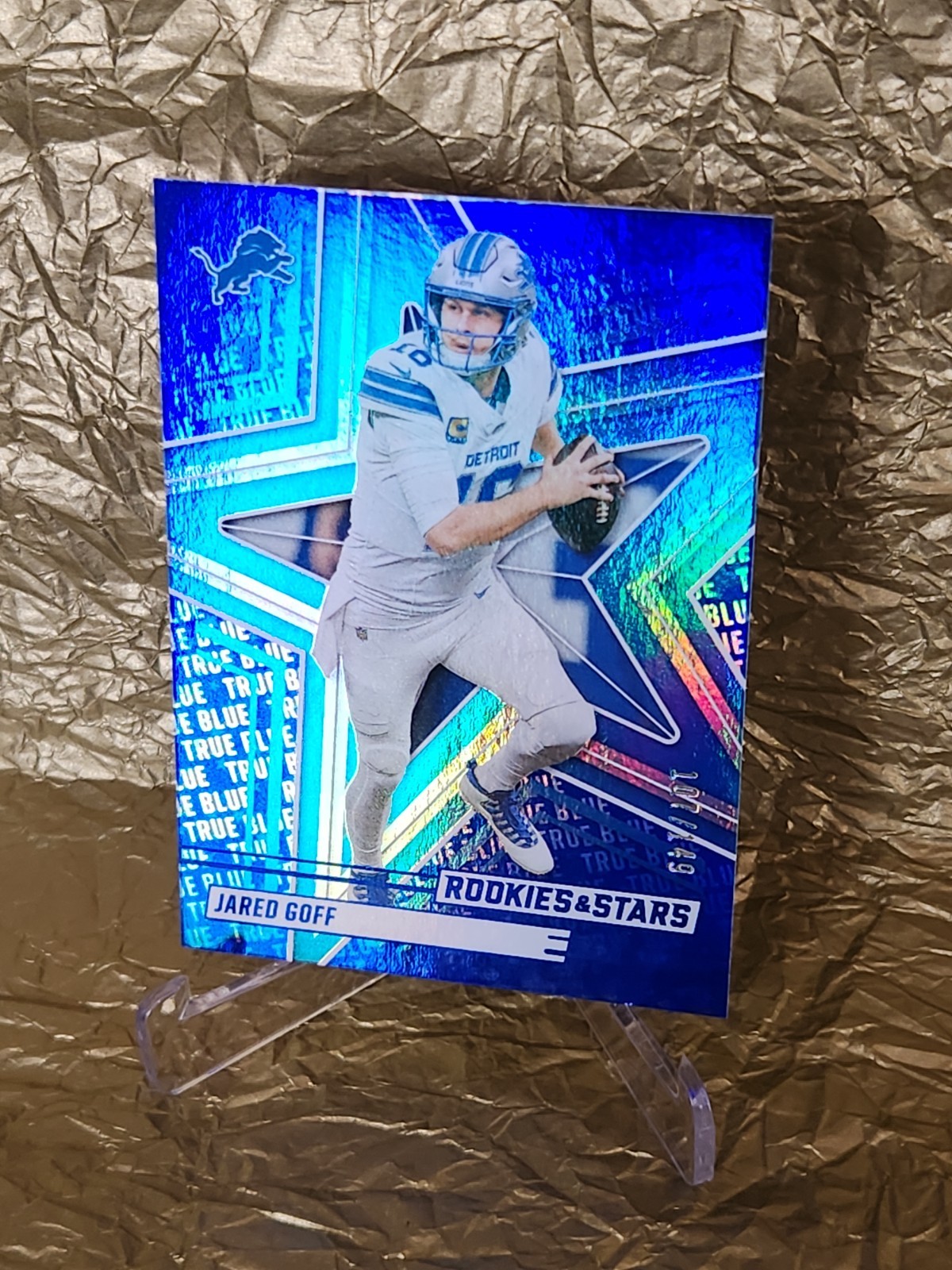 2025 Panini Rookies & Stars #67 Jared Goff True Blue #/149