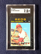 1971 Topps #14 Dav Conception Cincinnati Reds HOF   SGC 7.5