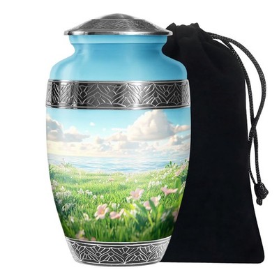 Flowers Nature Urns For Human Ashes Adult Mom & Dad (10 Inch)
