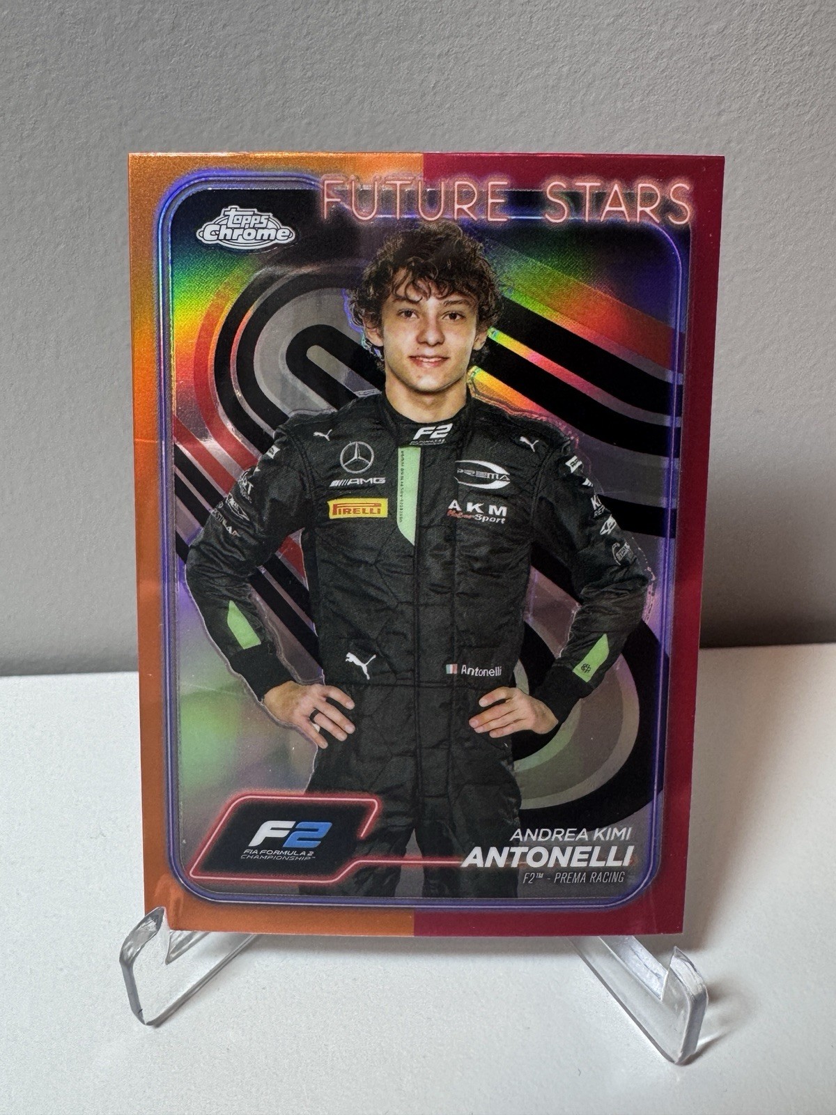 2024 Topps Chrome F1 - Kimi Antonelli Future Stars- Red Orange Portrait (F2)￼