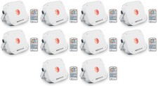 10 Rockville MINI RF1 V3 Black Bright DJ/Party LED Wash Up Lights RF Remote APP