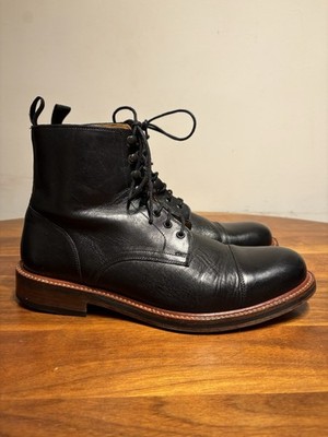 Beckett Simonon Dowler Cap Toe Boots Black Leather Men s Size 9