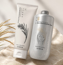 GLAMFOX Rice Niacinamide Cleanser Toner Set Korean K-Beauty Hydrating