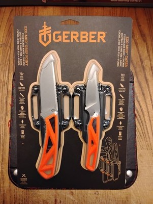 Gerber Exo-Mod Drop Point & Caper Knife  Set 7CR17MOV Stainless Steel Blades 