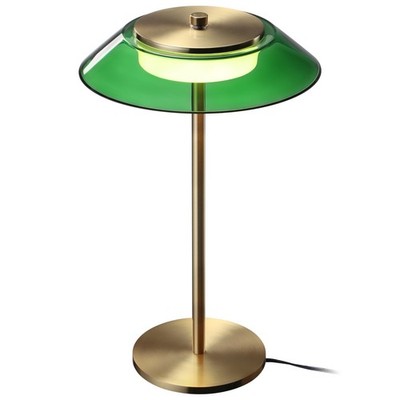 Vintage Green Glass LED Table Banker s Lamp Dimmabl, ETL&UL Listed