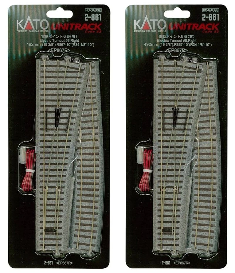 ジャンク KATO 2-860 2-861 電動ポイント6番 左右 セット 線路 HO