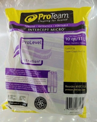 ProTeam 107313 Super Coach Pro Intercept Micro Filter Vacuum 10 Bags New Sealed