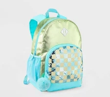 Cat & Jack Kids 16.5" Sequin Checkered Backpack Bookbag F51