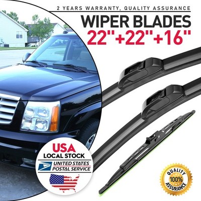 22''22''16'' Front and Rear Windscreen Wiper Blades For Range Rover Sport 2006-2013