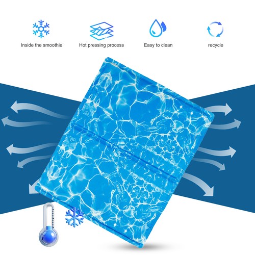 Pet Cooling Gel Mat Self Cooling Cushion Pad Summer Hot Weather Sleeping Bed Dog - Picture 34 of 64