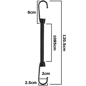 10 Pack Elasticated Bungee Cords Military Army Basha Straps Metal Hook Luggage