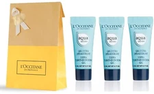 3 PC L'Occitane En Provence AQUA Ultra Quenching Gel 3 X 0.17 oz New in Bag