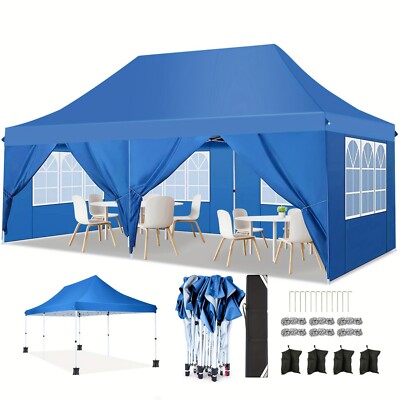10'x20' Pop Up Canopy Wedding Commercial Heavy Duty Party Tent Gazebo Sidewalls