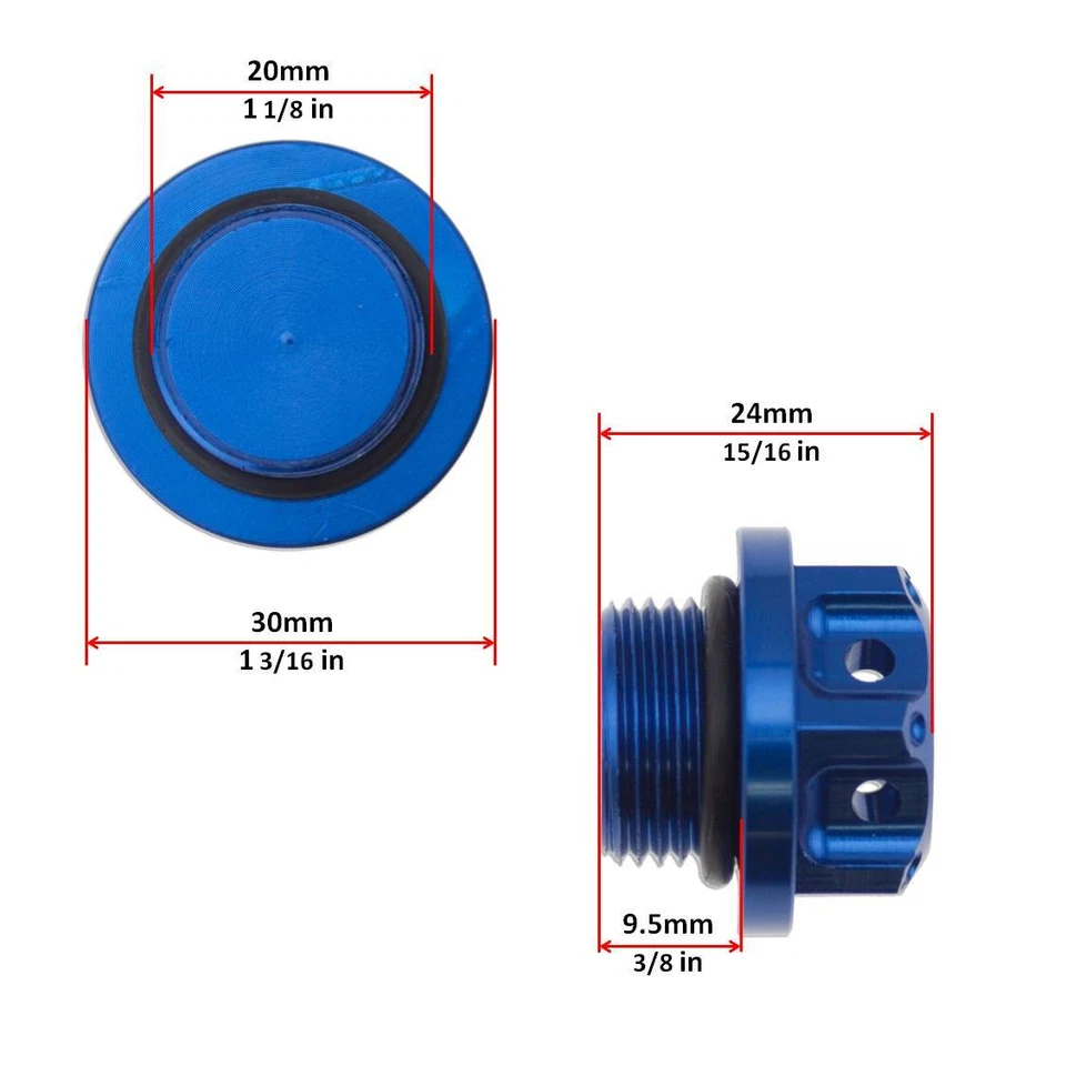 Tapa de llenado de aluminio CNC azul para Suzuki GSXR 600 750 GP líquido de tapa de aceite de motor Foto 2 de 3