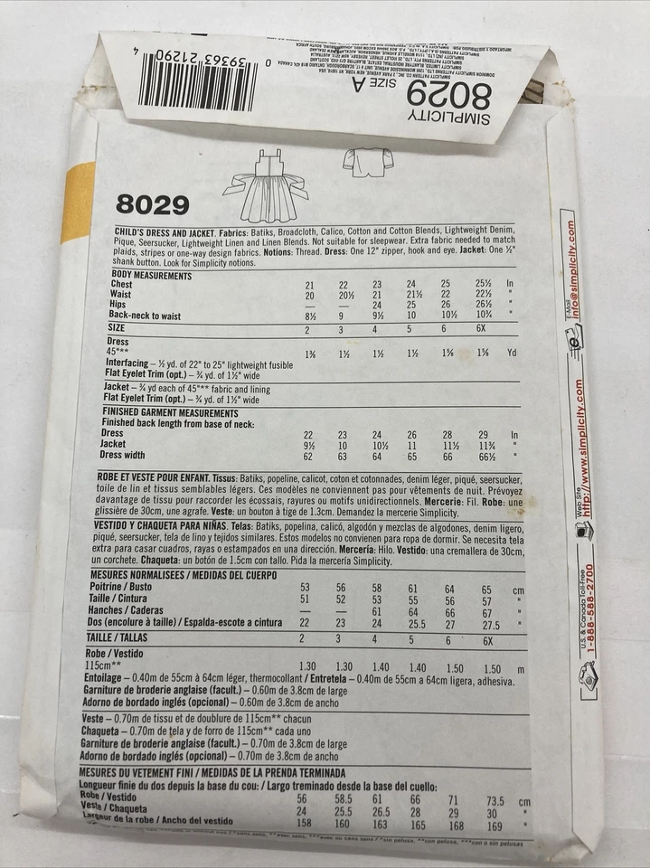 Vintage Childrens Patterns Lot Of 6 80s & 90s Mixed Brands & Sizes 2-16 C10K - Image 3 of 4