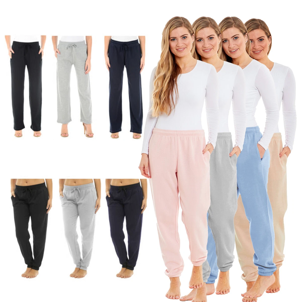 LADIES JOG PANTS WOMEN CASUAL YOGA GYM JOGGERS RUNNING TROUSERS JOGGING  BOTTOMS