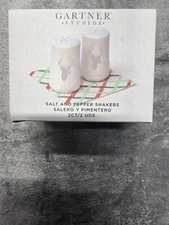 Gartner Studios Ceramic Salt & Pepper Shakers Buck Head Set Of 2 Kitchen