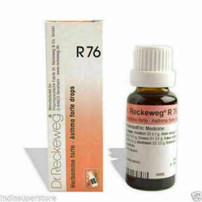 UK Stock Dr. Reckeweg R76 Asthma Forte Tropfen 22 ml