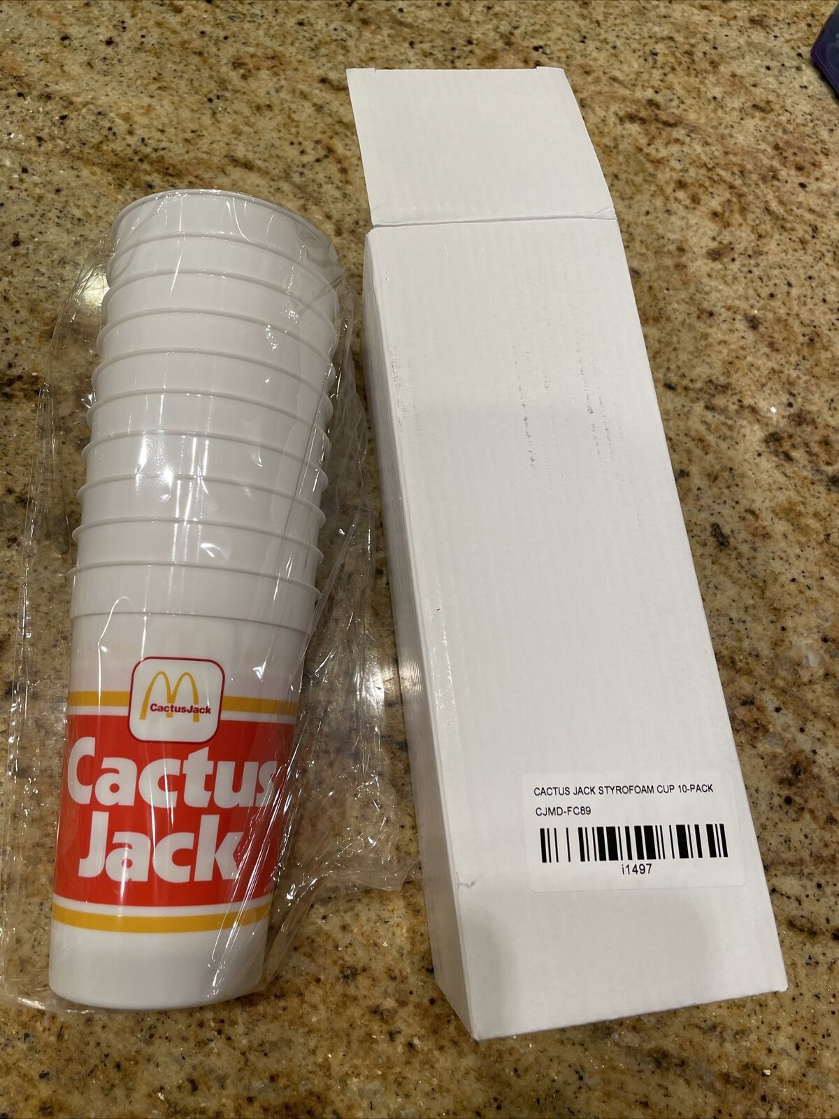TRAVIS SCOTT X MCDONALDS CACTUS JACK PLASTIC CUPS, (10 CUP PACK) 100% AUTHENTIC