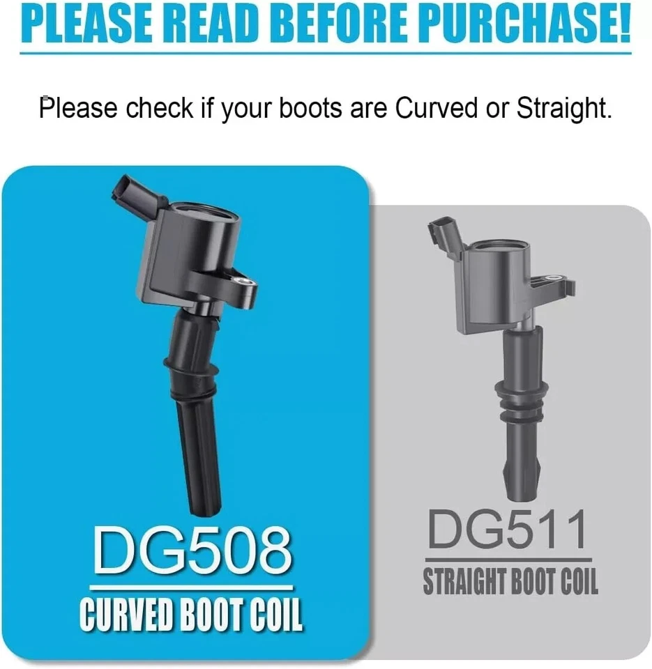 8Set Genuine OEM Ignition Coil DG508 &Spark Plug SP479 For Ford F150 4.6L 5.4L - Image 3 of 4