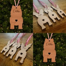 Japanese Spitz Dog Bauble Ornament Personalised Chrsitmas Tree Decoration