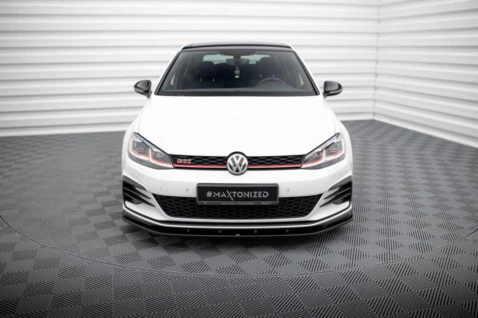 Frontlippe V.1 für VW Golf 7 GTI GTD Facelift Glanz Frontspoiler Maxton mit ABE - Bild 2 von 4