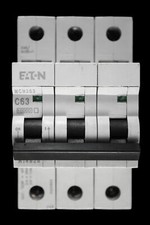 MEM EATON 63 AMP CURVE C 10kA TRIPLE POLE MCB CIRCUIT BREAKER MCH363