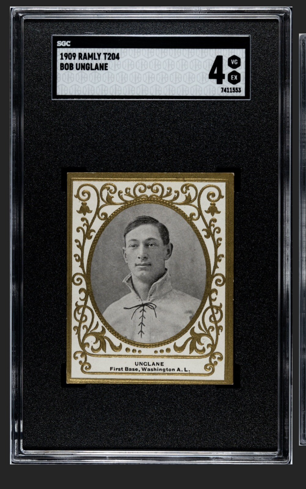 1909 Ramly T204 (T204) Bob Unglane  SGC 4 - 7411553