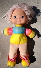 Baby Brite Rainbow Brite 15" Stuffed Doll 1983 Hallmark Mattel rough shape