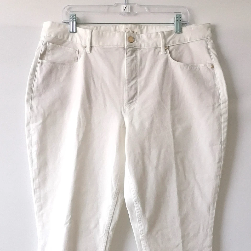 Unbranded Womens White High Rise Five Pocket Design The Skinny Jeans Size 16L - Image 2 of 4