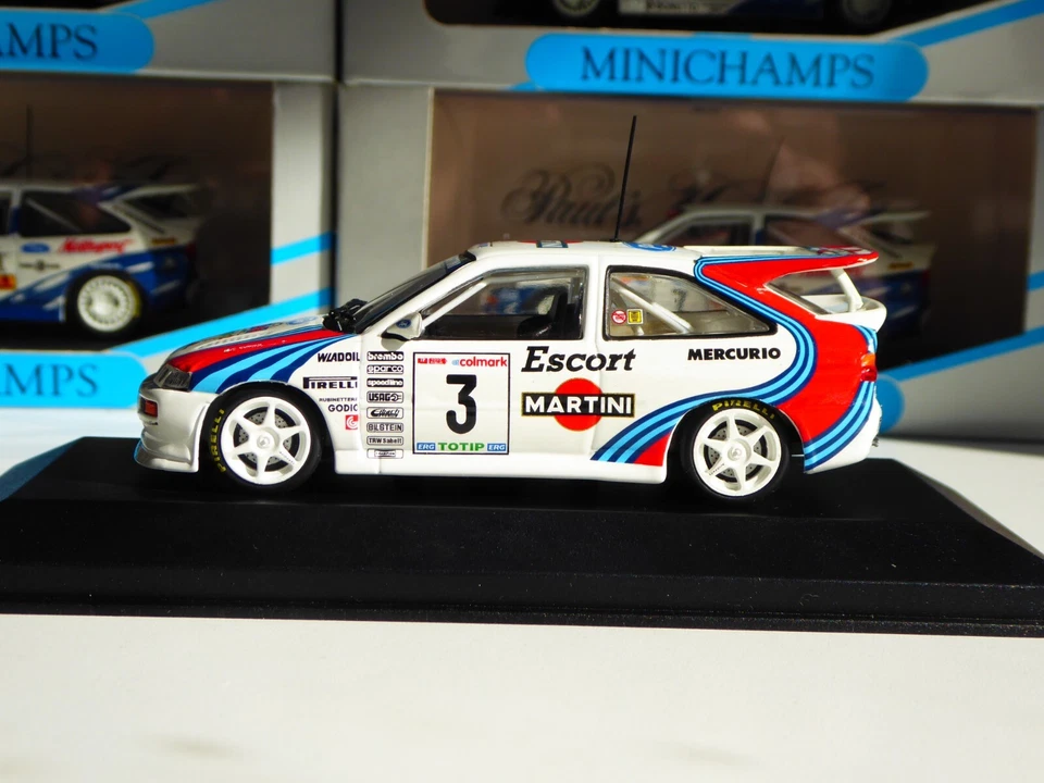 1/43 Minichamps Ford Escort RS Cosworth Martini #3 Winner Mille Miglia 1995 - Immagine 2 di 4
