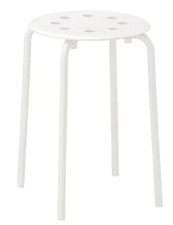 Round Plastic Stackable Stool Heavy Duty Indoor Outdoor Home Kitchen Garden