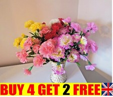Artificial Carnation Fake Flower Bush Bouquet Home Wedding decor