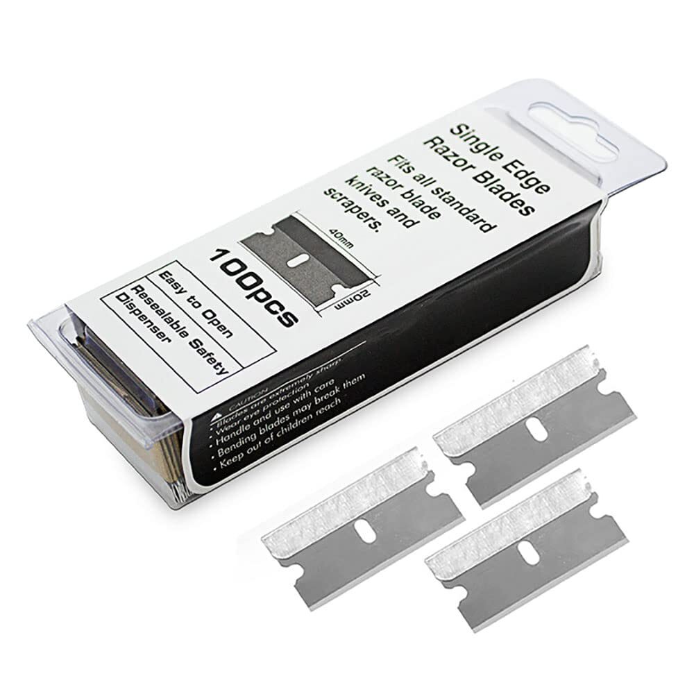 100-Piece Single Edge Razor Blades for Scrapers & Shavers-image