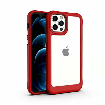 For iPhone 14 Plus 13 12 Pro Max 11 8 7 XS XR Shockproof Bumper Clear Case Cover