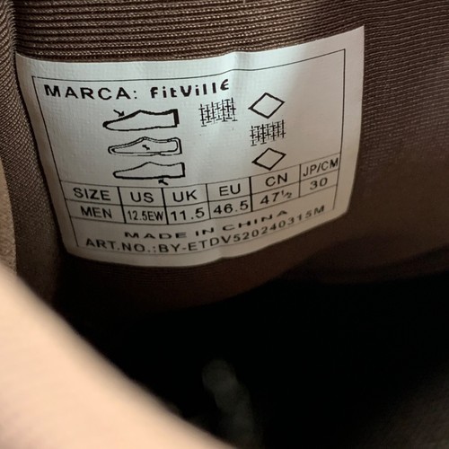 Fitville Brown Marca Hook Loop Strap Easy Top Diabetic Shoes Mens Sz 12.5EW - Picture 9 of 9